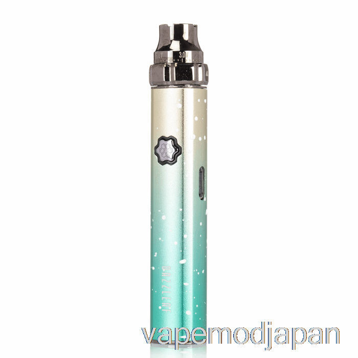 Vape Japan Dazzleaf スクアリ トップ ツイスト 510 バッテリー ゴールド / グリーン スプラッター